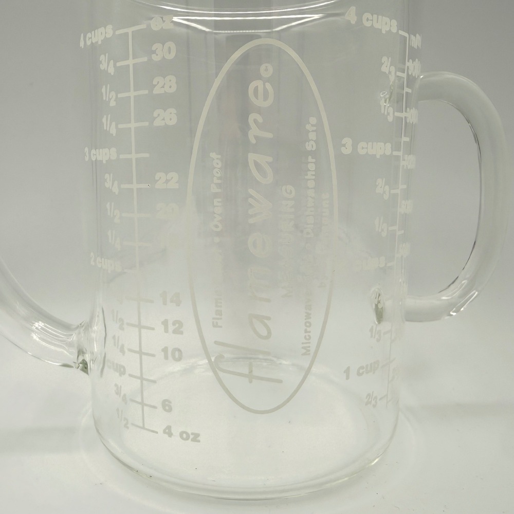Catamount Flameware Glass Fat Separator Measuring Cup 4 Cup 32 oz Clear Spout - Picture 6 of 6